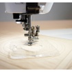 Janome accessories - ¼” Ruler Work Foot with adjustable foot height BP for High Shank models with 9mm/7mm stitch width.