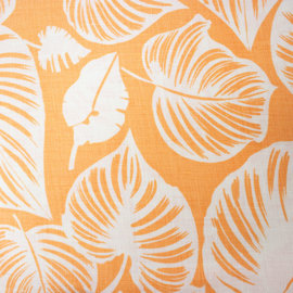 Hobbysew - 100% LINEN 14x14 PRINTED FABRIC - TROPICAL LEAFS 2