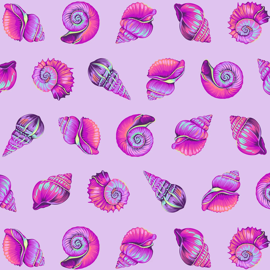 TULA PINK FLORAL REEF - LIL SHELLY - ULTRAVIOLET