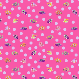 TULA PINK FLORAL REEF - SCHOOL CROSSING - DELPHINE