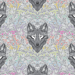 TULA PINK GRAYWORK - WOLF OF PINK STREET - FOG